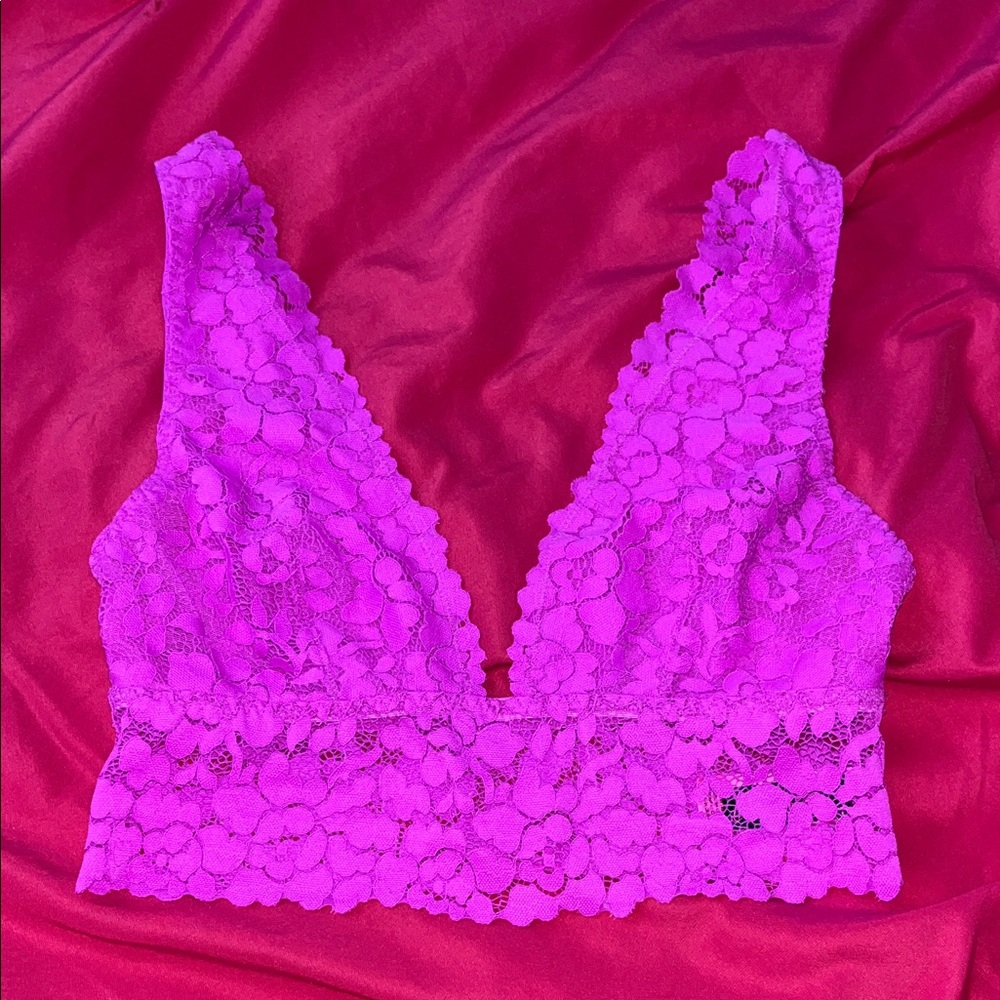 La SENZA Lace Bandeau in Bright Pink
